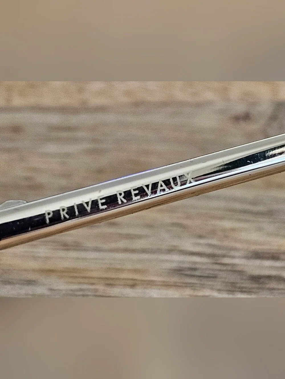 Privé Rrvaux Gold Frameless Sunglasses with Brown Lenses